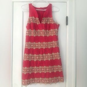 Lilly Pulitzer - Size 2 - Pink and Gold Augusta Dress